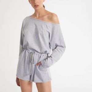 $198 Marissa Webb Drop Shoulder Gray Romper. BRAND NEW TAGS ON